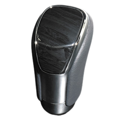 (黒木目×グレーレザー) オリジナル ウッドコンビ シフトノブ LXデザイン 8mm径 イスト 110系 H19/7- SK09-04 シャフト径8mm AT車 ドレスアップ