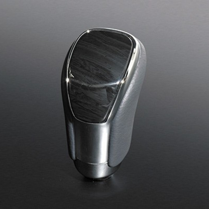 (黒木目×グレーレザー) オリジナル ウッドコンビ シフトノブ LXデザイン 8mm径 ハリアー ハイブリッド 38系 H17/3-H24/12 SK09-04 シャフト径8mm AT車