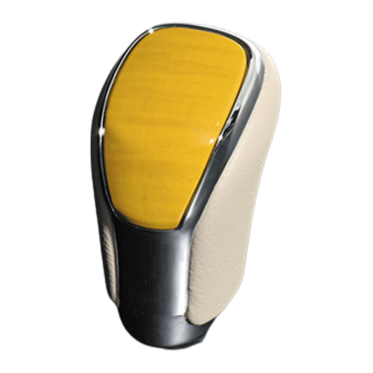 (黄木目×ベージュレザー) オリジナル ウッドコンビ シフトノブ LXデザイン 8mm径 レクサス RX H21/1- SK09-11 シャフト径8mm AT車 ドレスアップ