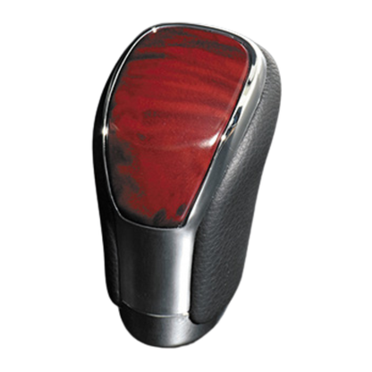 (赤木目×グレーレザー) オリジナル ウッドコンビ シフトノブ LXデザイン 8mm径 レクサス RX H21/1- SK09-09 シャフト径8mm AT車 ドレスアップ