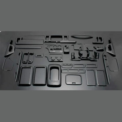 (黒木目) 35ピース 3D立体インテリアパネル ハイエース / レジアスエース 200系 2型 標準ボディ FEGGARI PLT771-002