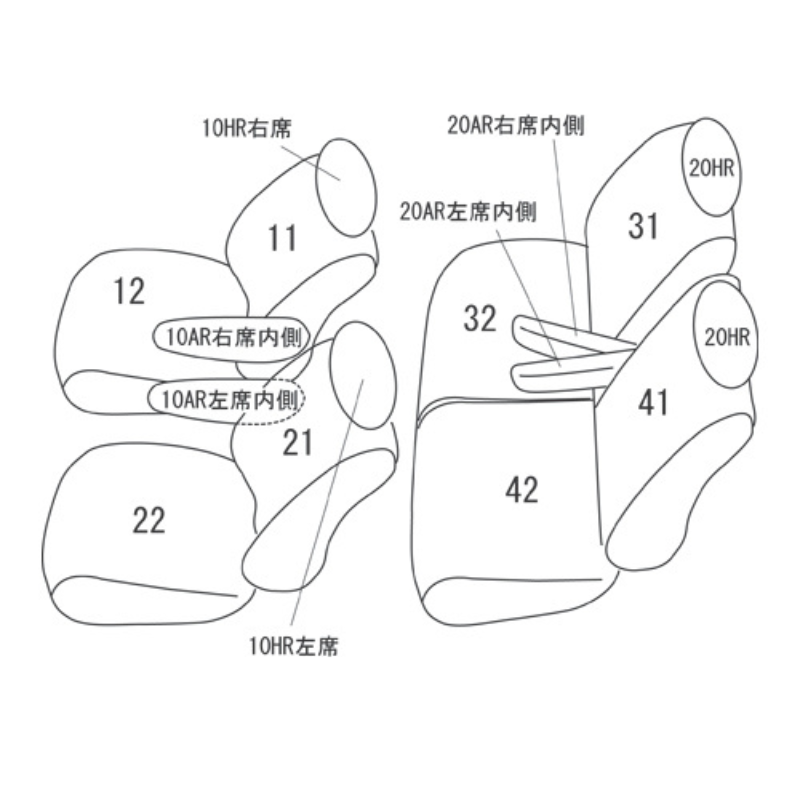 (ブラック) シートカバー Clazzio Jr N-BOX JF3 / JF4 クラッツィオ EH-2047 助手席スーパースライドシート 一部改良後のG・EX Honda SENSING