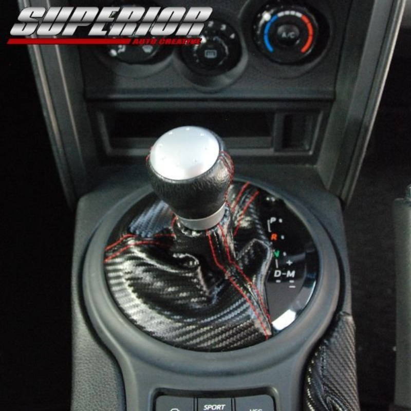 受注生産3week (AT車用) カーボンルック シフトブーツ 86 ZN6 レッドステッチ 車 カスタム パーツ 内装 おしゃれ ドレスアップ