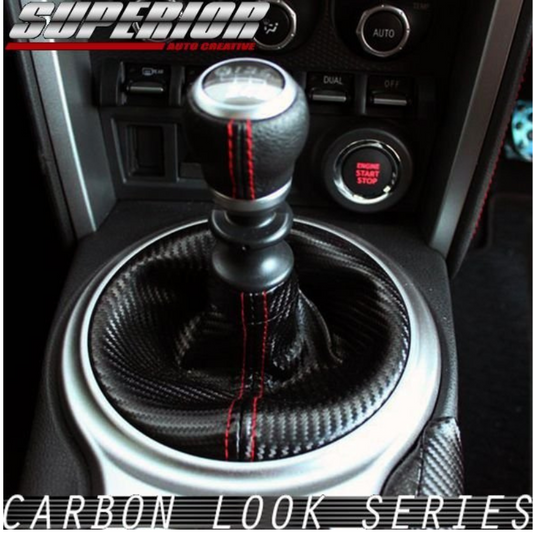 受注生産3week (MT車用) カーボンルック シフトブーツ 86 ZN6 レッドステッチ 車 カスタム パーツ 内装 おしゃれ ドレスアップ