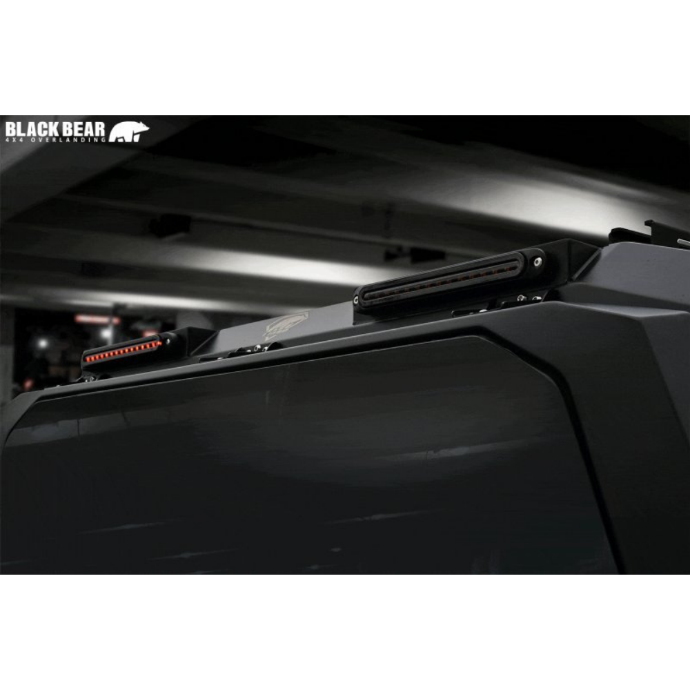 武装的ビジュアル キャノピー トライトン LC2T R6/2- CAN003 アルミ合金 レール付 LED3WAYハイマウントランプ装備