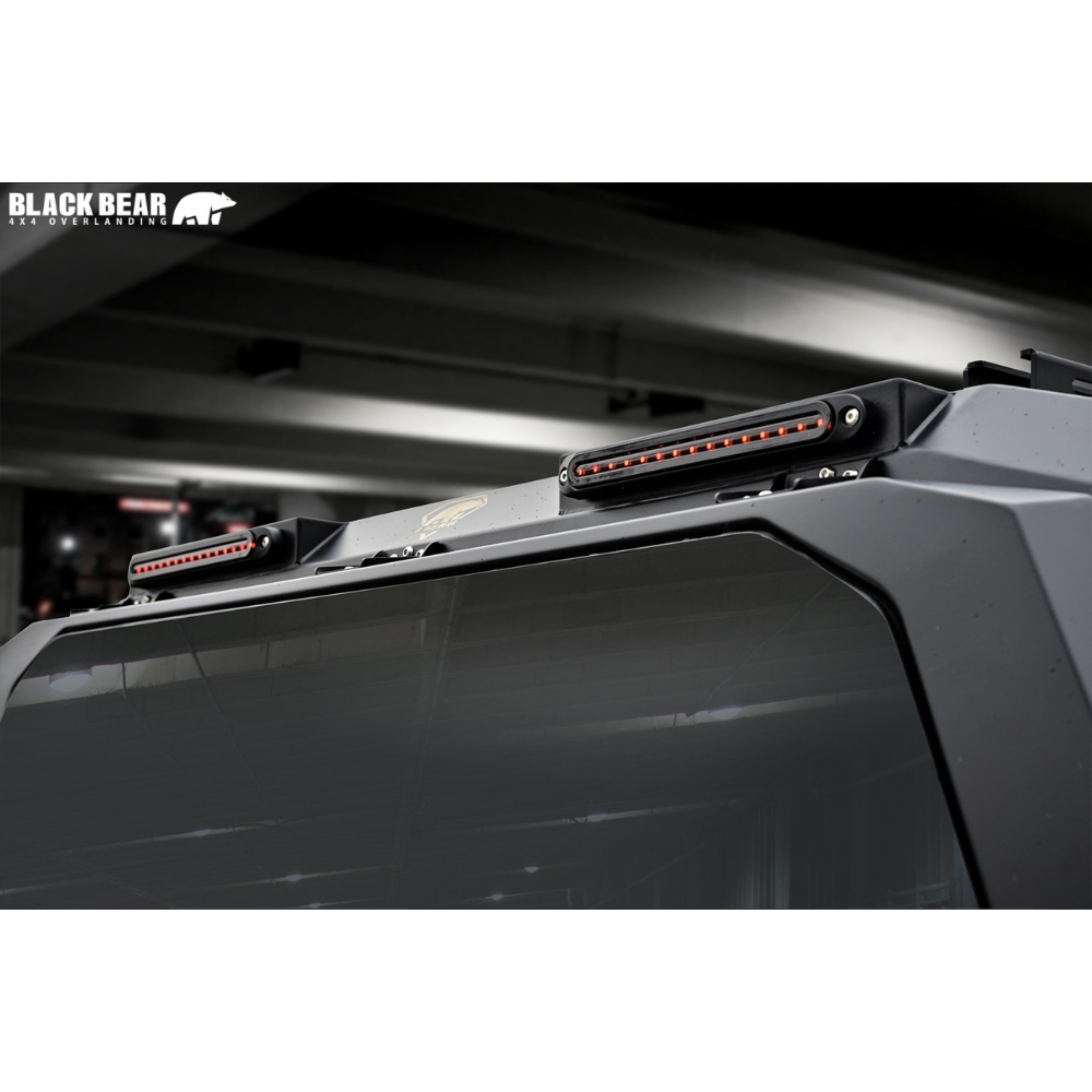 武装的ビジュアル キャノピー ハイラックス GUN125 H29/9- CAN004 アルミ合金 レール付 LED3WAYハイマウントランプ装備