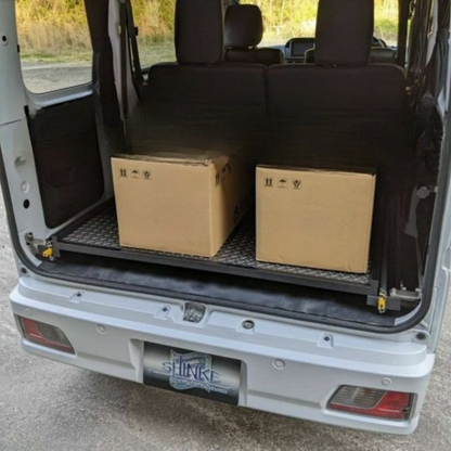 受注生産4week 荷物の取り出しが楽に 専用左右ボード付き (表面ロンマットMEダイヤモンド) スライドキャリア アトレー S700系 R4/1- ラゲージ 荷室用 配達