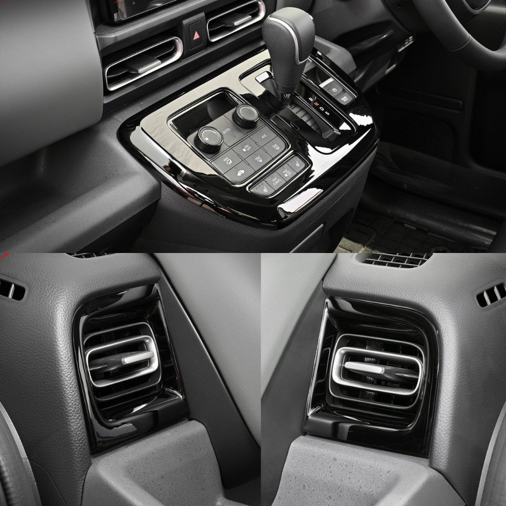 センターシフト周り+左右エアコン部分 (ピアノブラック) 3D インテリアパネル 3Pセット FREED フリード GT1-8 R6/6- 車 カスタム パーツ 内装 おしゃれ