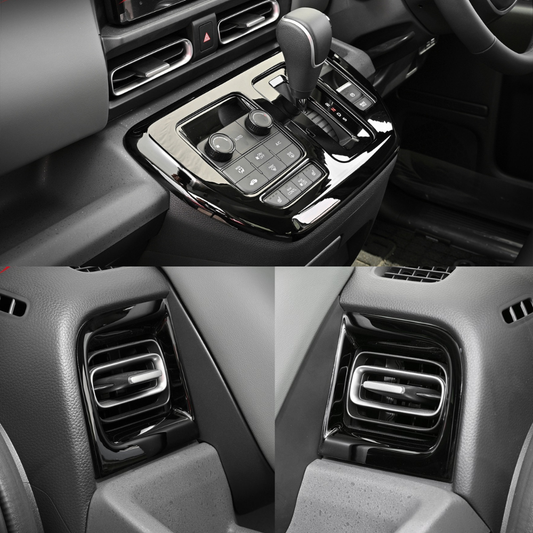 センターシフト周り+左右エアコン部分 (ピアノブラック) 3D インテリアパネル 3Pセット FREED フリード GT1-8 R6/6- 車 カスタム パーツ 内装 おしゃれ