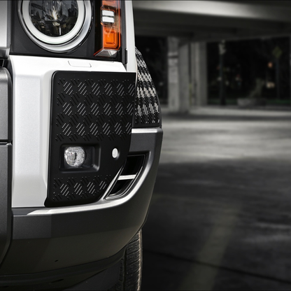 武装的ビジュアル (マットブラック) フロントバンパーガーニッシュ 左右2Pセット ランドクルーザー 250系 R6/4- WD104206 ABS樹脂 車 カスタム パーツ 外装