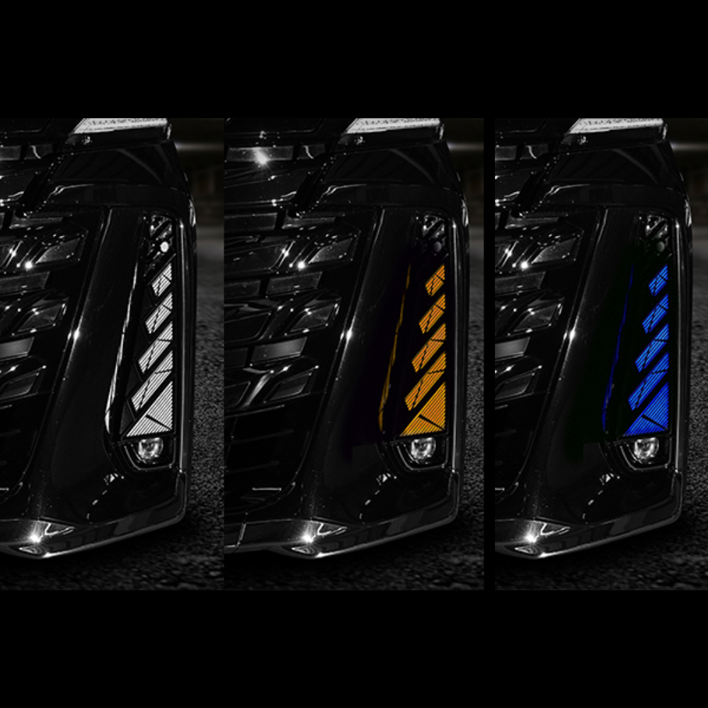 昼間でも隠せない、圧倒的な存在感。 (白光X青光) LEDデイライトキット ヴェルファイア 40系 R5/6- 流れるデイライト LDLK-VE40 3WAY仕様