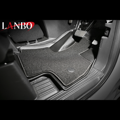 新車にお薦め (ブラック) 3Dデュアルフロアマット 前方席用 N-VAN JJ1/2 H30/7- FLM56 内装 インテリア 車内 ドレスアップ カスタム