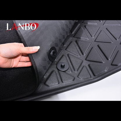 新車にお薦め (ブラック) 3Dデュアルフロアマット 前方席用 N-VAN JJ1/2 H30/7- FLM56 内装 インテリア 車内 ドレスアップ カスタム