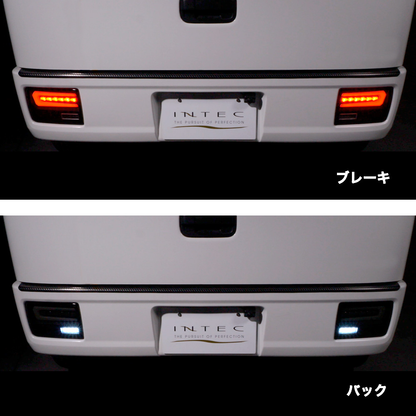 LEDテールレンズ買い替えるならこのデザイン (ライトスモーク/グロスブラック) フルLEDテールランプ エブリイバン DA17V H27/2- INTEC Eマーク取得
