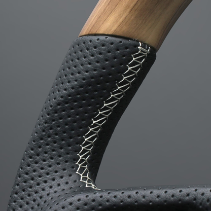 高品質の証ユーロステッチ採用 (マットアッシュブラウンXシルバーステッチ) 純正交換ガングリップステアリング クラウン 220系 H30/-R4/7 LS190