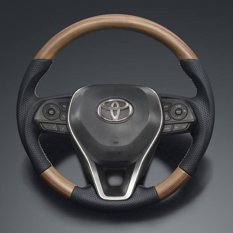 高品質の証ユーロステッチ採用 (マットアッシュブラウンXシルバーステッチ) 純正交換ガングリップステアリング カムリ 70系 H29/7-R5/12 LS190