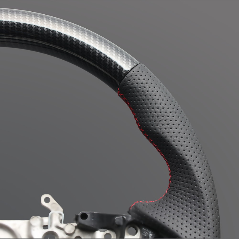 高品質の証ユーロステッチ採用 (カーボン調xレッドステッチ) 純正交換ガングリップステアリング シエンタ MX10系 R4/9- LS196