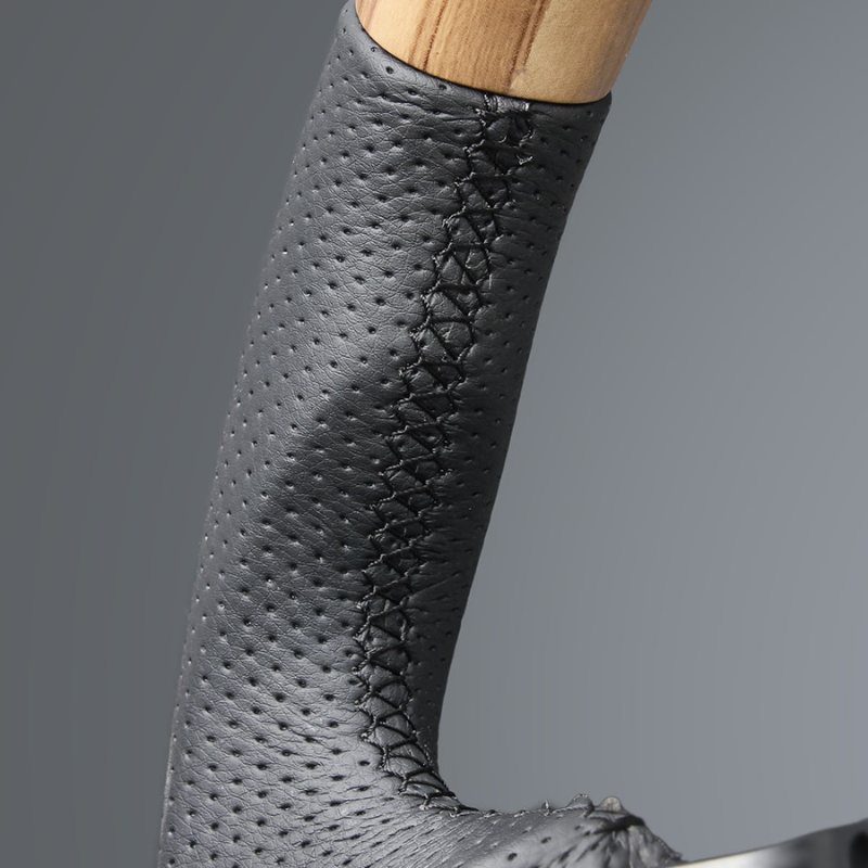 高品質の証ユーロステッチ採用 (マットアッシュブラウン x ブラックステッチ) 純正交換ガングリップステアリング ヤリス MXP10系 R2/2- LS197