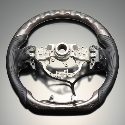 (ウズラモクブラウン) 純正交換ガングリップステアリング 現行アルファード 40系 Xグレード専用 LS200 ヒーター対応/アクティブ操舵機能付車は装着不可