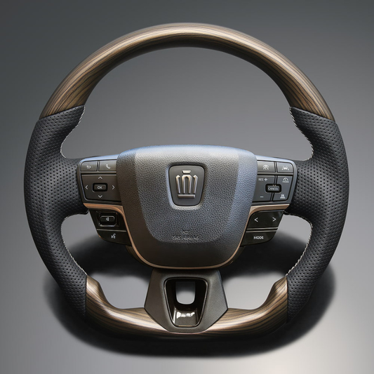 (ウォールナット茶木目) 純正交換ガングリップステアリング 現行アルファード 40系 Xグレード専用 LS201 ヒーター対応/アクティブ操舵機能付車は装着不可