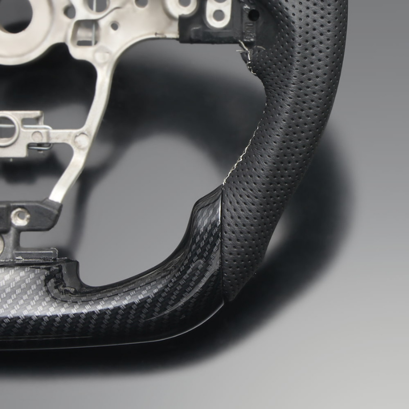 高品質の証ユーロステッチ採用 (カーボン調xシルバーステッチ) 純正交換ガングリップステアリング GRヤリス 10系 LS207 GR専用 ヤリス/ヤリスクロス不可