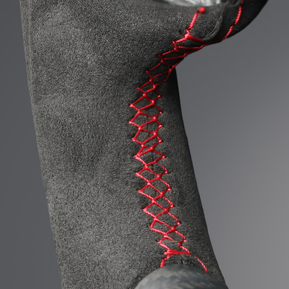 最上位モデル (マットリアルカーボン×アルカンターラBK×レッドユーロステッチ) 純正交換ガングリップステアリング GRヤリス 10系 LS208 GR専用