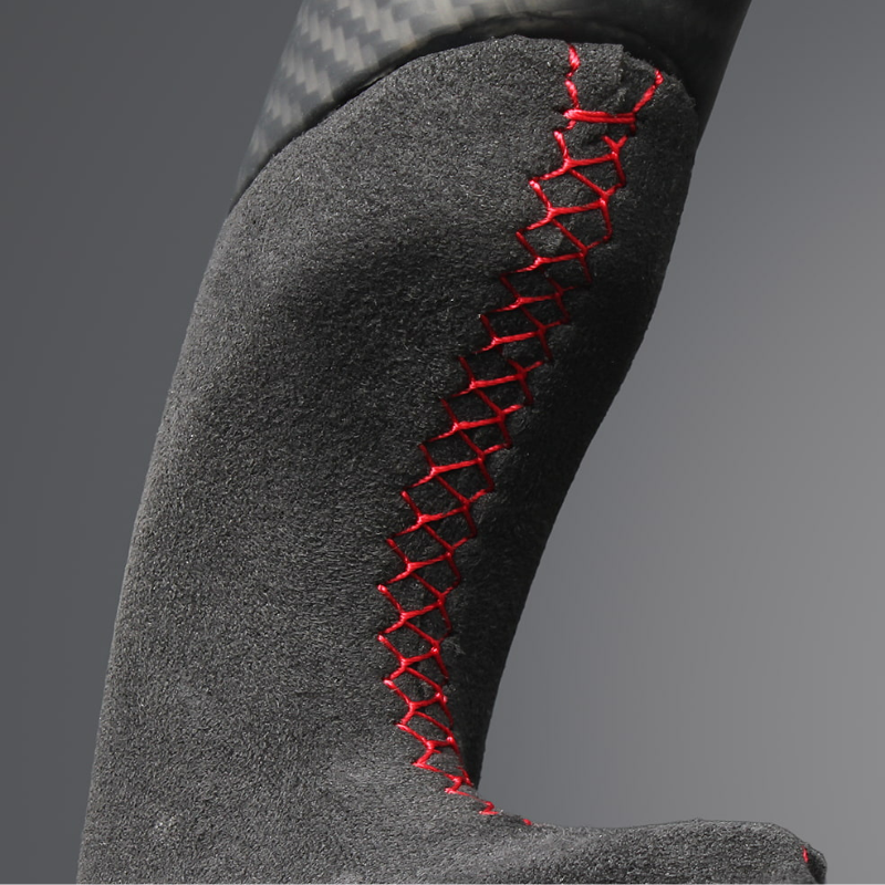 最上位モデル (マットリアルカーボン×アルカンターラBK×レッドユーロステッチ) 純正交換ガングリップステアリング GRカローラ 10系 LS208 GR専用