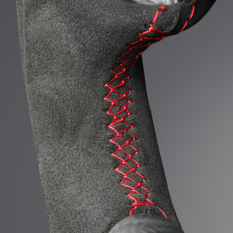 最上位モデル (マットリアルカーボン×アルカンターラBK×レッドユーロステッチ) 純正交換ガングリップステアリング GRカローラ 10系 LS208 GR専用