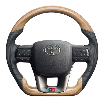 高品質の証ユーロステッチ採用 (マットアッシュブラウン x シルバーステッチ) 純正交換ガングリップステアリング ランクル   70系 R5/11- 現行モデル LS221