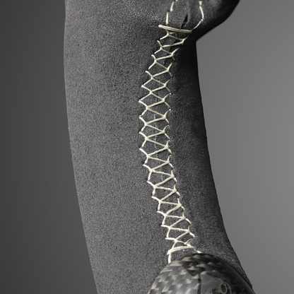 最上位モデル (艶有リアルカーボン×アルカンターラBK×シルバーステッチ) 純正交換ガングリップステアリング 86/GR86 ZN6/ZN8 H28/-R6/4 LS242