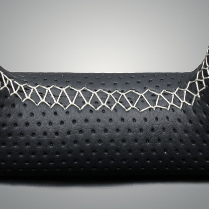 (ピアノブラックxシルバーステッチ) 純正交換ガングリップステアリング オデッセイ RC系前期 H25/11-R2/9 LS261 4スポーク専用　ハイブリッド車可