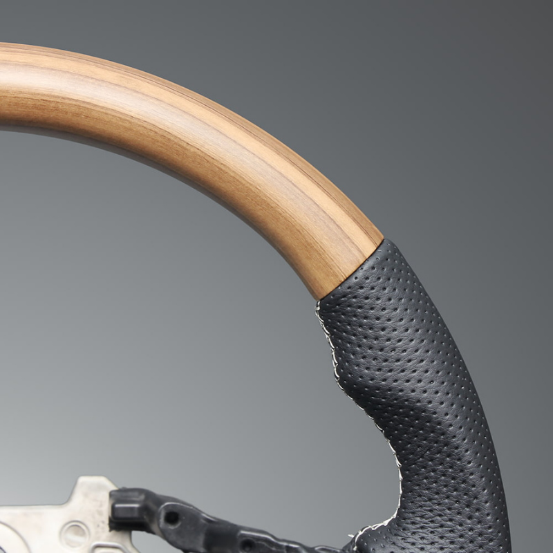 高品質の証ユーロステッチ採用 (マットアッシュブラウン x シルバーステッチ) 純正交換ガングリップステアリング ステップワゴン  RP系  R4/5-R6/8 LS269