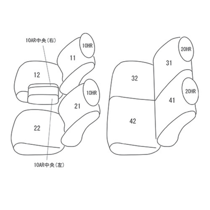 現行新型プレミアムGX用 (ブラウン) クラッツィオシートカバー ジュニア Clazzio Jr キャラバン NV350 R7/9- EN-5654 1列目ヘッドレスト仕様向上後