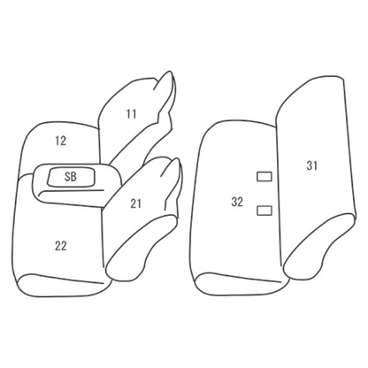 現行新型DX/EX リヤクーラー無 (ブラック) クラッツィオシートカバー ジュニア Clazzio Jr キャラバン NV350 R7/9- EN-5657