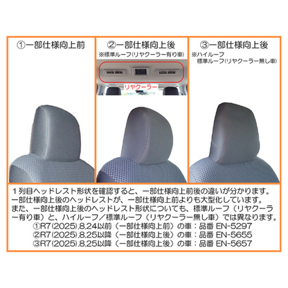 現行新型DX/EX リヤクーラー無 (ブラック) クラッツィオシートカバー ジュニア Clazzio Jr キャラバン NV350 R7/9- EN-5657