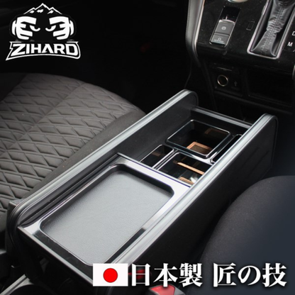 国内受注生産 (ピアノブラック) デリカ専用センターコンソール デリカD5 CV系 前期 後期 ZFCP01 純正のカバーを外して両面テープで簡単