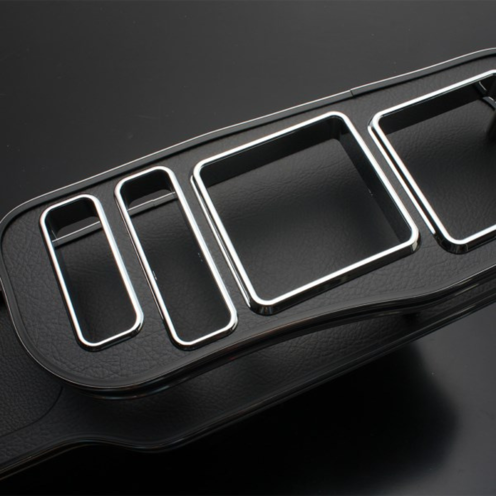 MADE IN JAPAN 受注生産 (ブラックレザー) 助手席フロントテーブル ハイエース 200系 1-9型 標準ボデイ FT256-02
