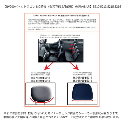 現行型 R7/12以降のNV200 (ブラック) シートカバーセット Clazzio Jr NV200 バネットワゴン M20 16X-2R R7/12- 2列シート/5人乗り用 EN-5215 新車に