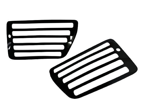 (ブラックスモーク)  テールレンズカバー リフレクターカット設計 左右2Pセット ハイゼットカーゴ S700系