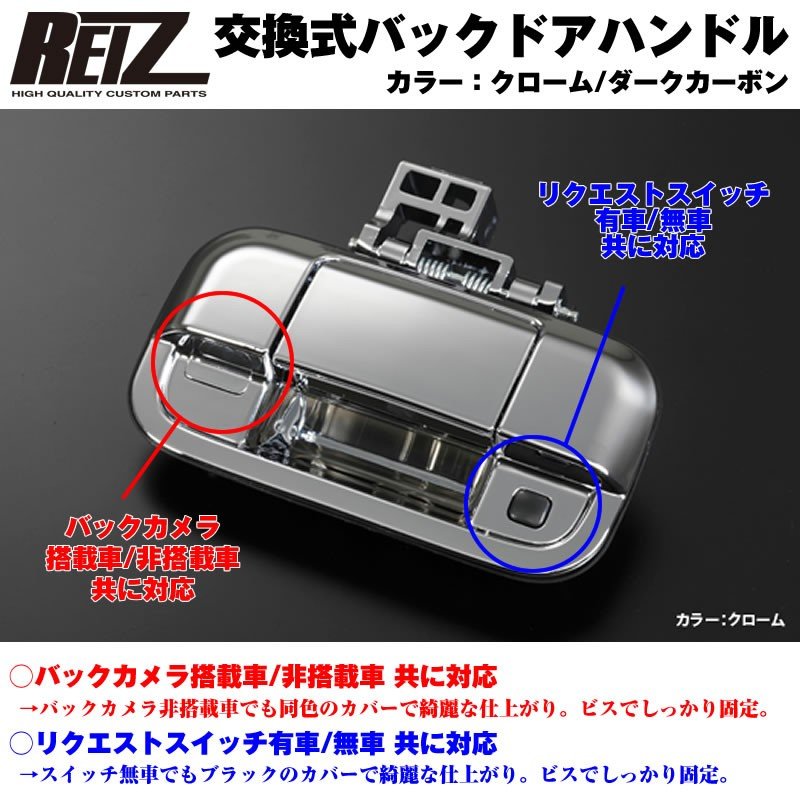 【クローム】REIZ ライツ 交換式バックドアハンドル1P 新型エブリイバンDA17V(H27/2-)