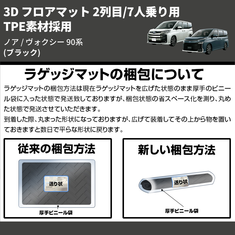 ノア / ヴォクシー 90系 LANBO 3D フロアマット 2列目/7人乗り用 LM149