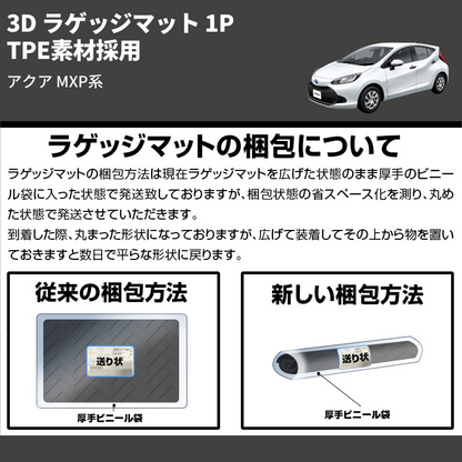 (TPE素材採用)  3D ラゲッジマット 1P アクア MXP系