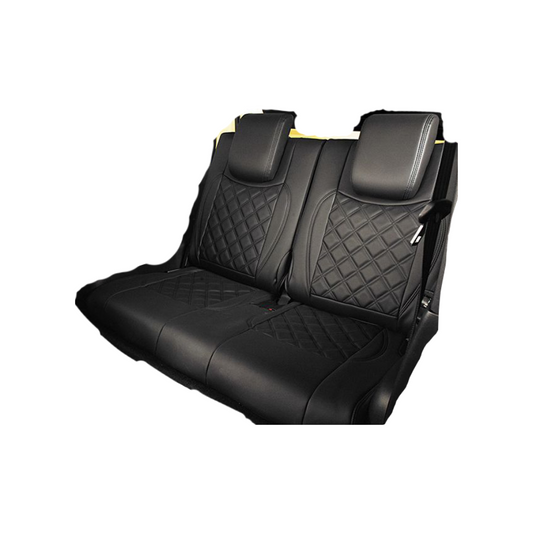 (ブラックレザー＆ブラックステッチ)  キルトデザインステッチ シートカバー ジムニーJB64 ジムニーシエラJB74 JIMNY/SIERRA