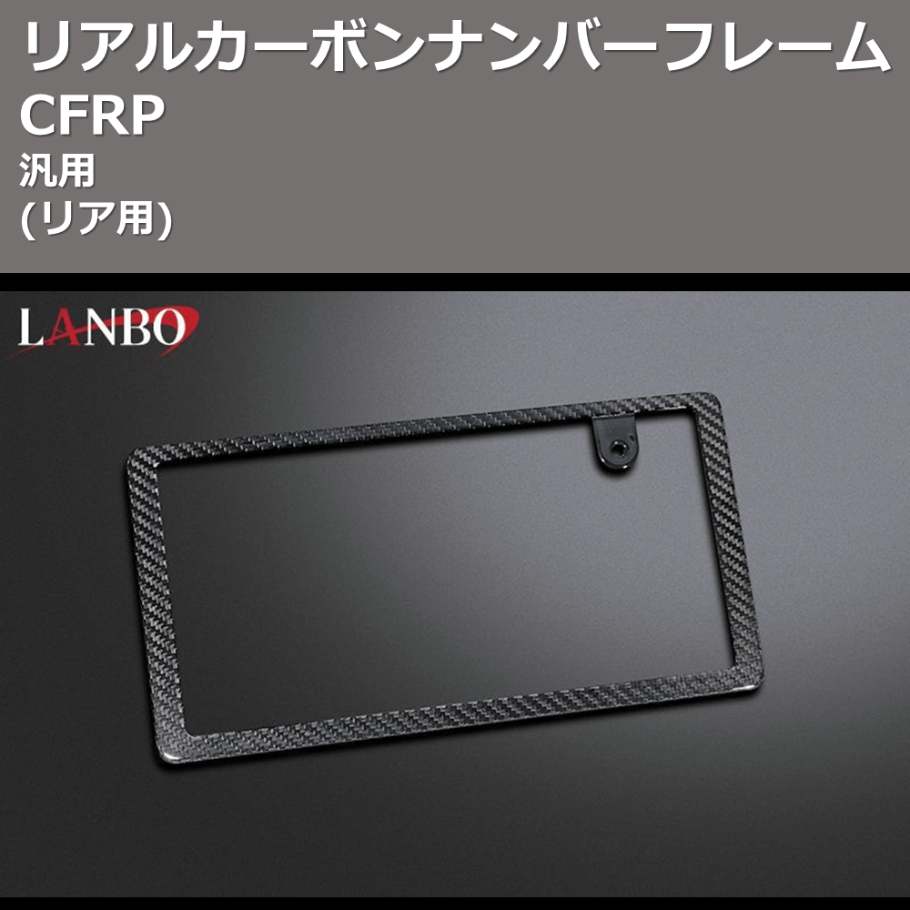 (リア用) CFRP リアルカーボンナンバーフレーム 汎用