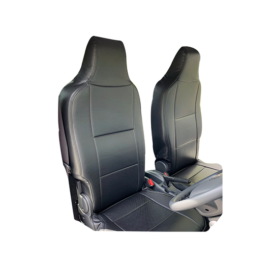 (ブラックレザー) Azur 機能性シートカバー フロント用 運転席助手席セット スーパーキャリイ DA16T L / X H30/04-