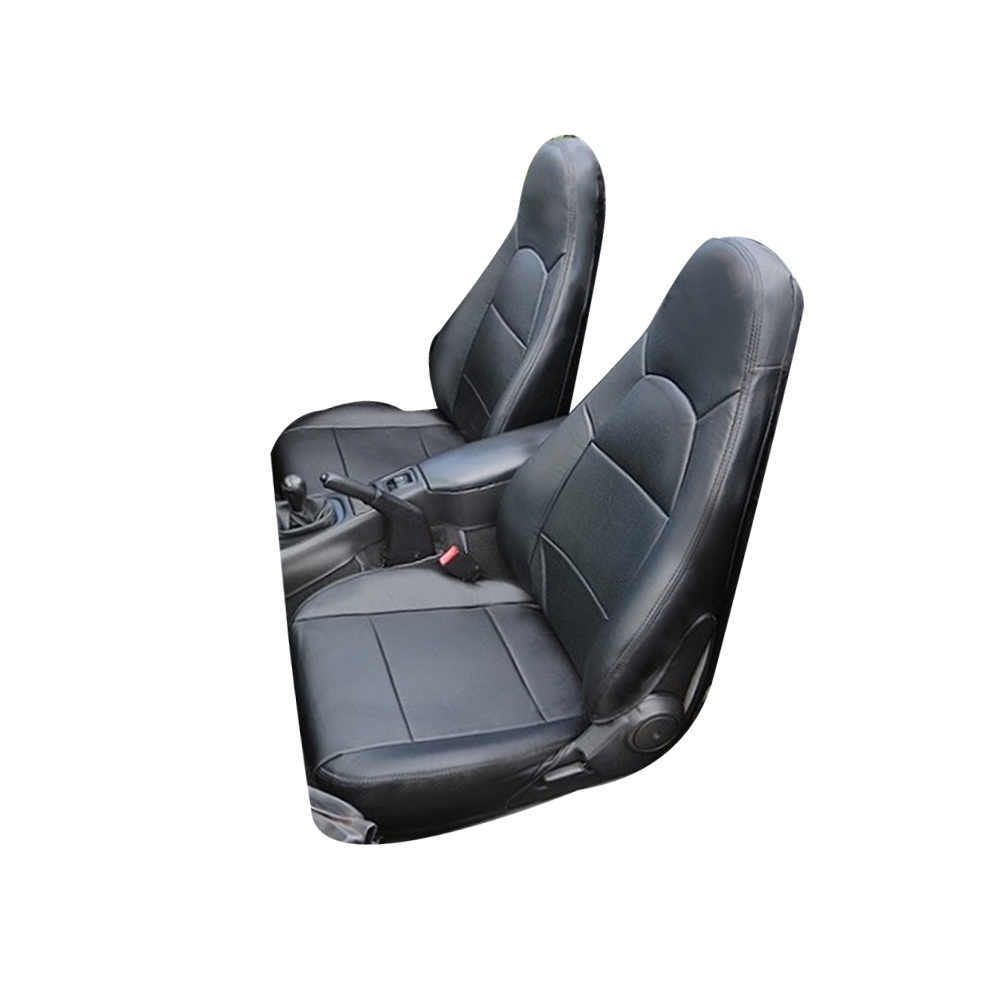 (ブラックレザー) Azur 機能性シートカバー フロント用 運転席助手席セット ロードスター NB6 / NB8 前期 H10/01-H12/07