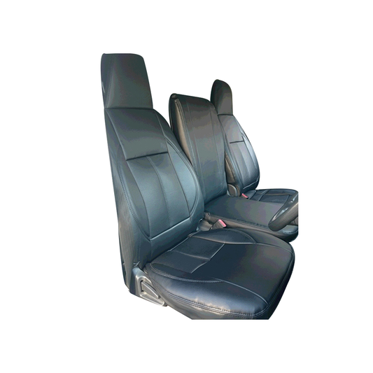 (ブラックレザー) Azur 機能性シートカバー フロント用 運転席助手席セット ハイエースバン 200系 H16/08-H24/03 DX / DX-GLパッケージ