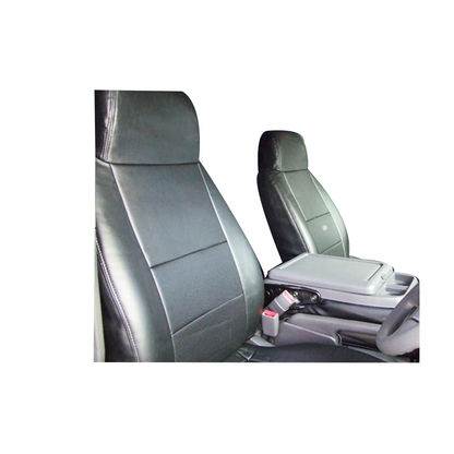 (ブラックレザー) Azur 機能性シートカバー フロント用 運転席助手席セット キャラバン E25 バンDX H13/04-H24/05