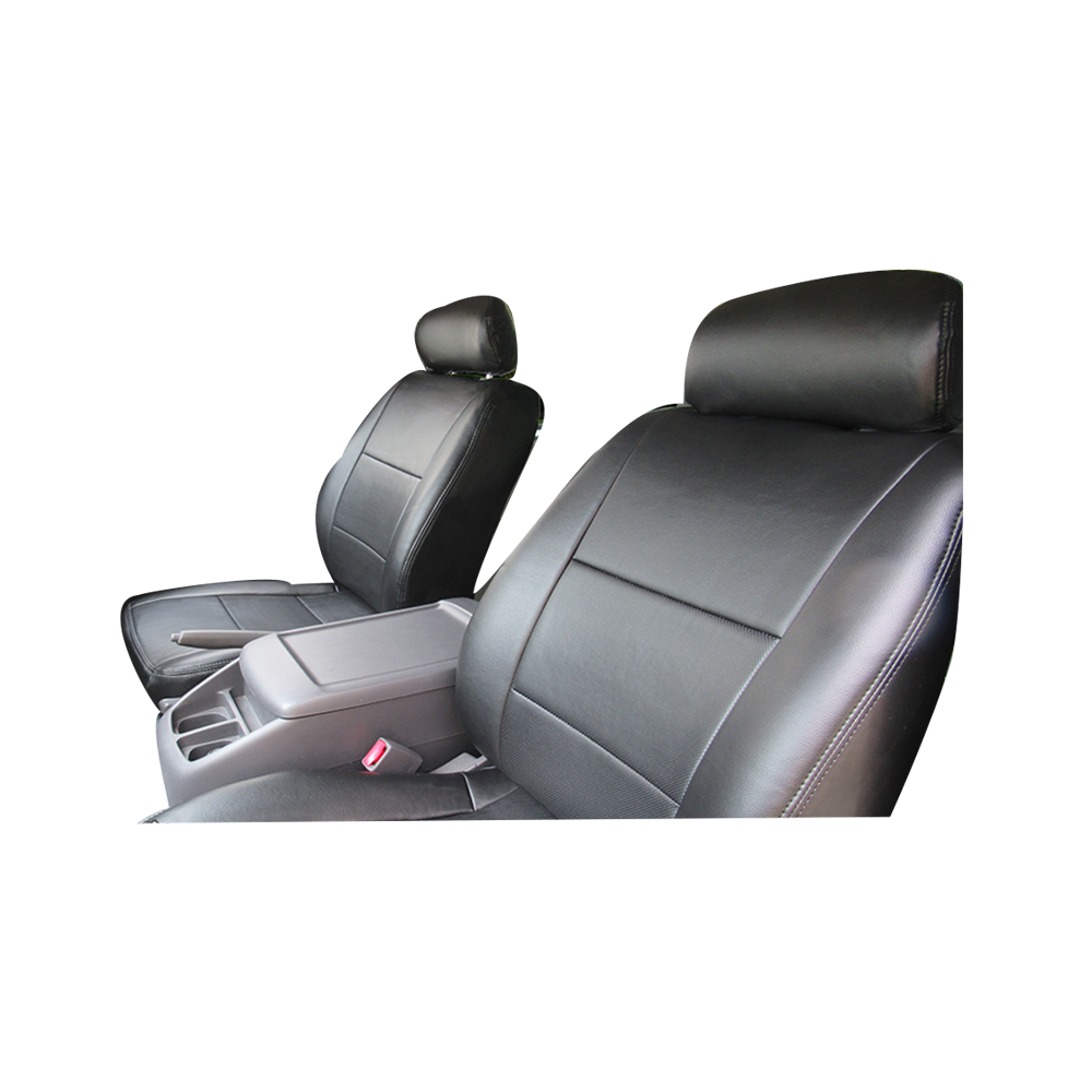 (ブラックレザー) Azur 機能性シートカバー フロント用 運転席助手席セット キャラバン E25 バンGX バンGXスーパーロング H13/09～H16/07
