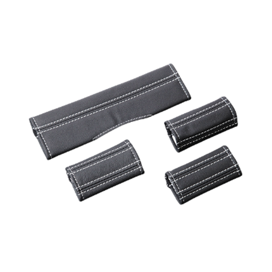 (ブラック×ホワイトステッチ)  レザーグリップカバー 4Pセット ジムニー / ジムニーシエラ JB64W JB74W